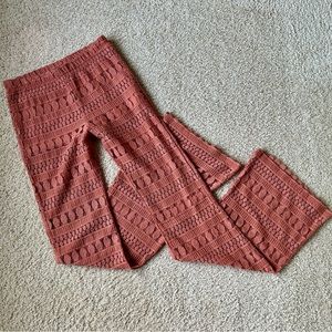 Boho Knit Flared Pants Size Small Forever21